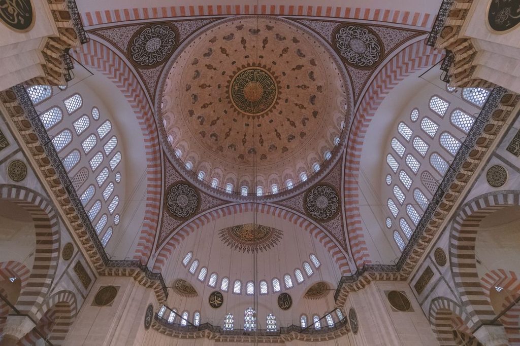 Hagia Sofia Kuppel von innen fotografiert.